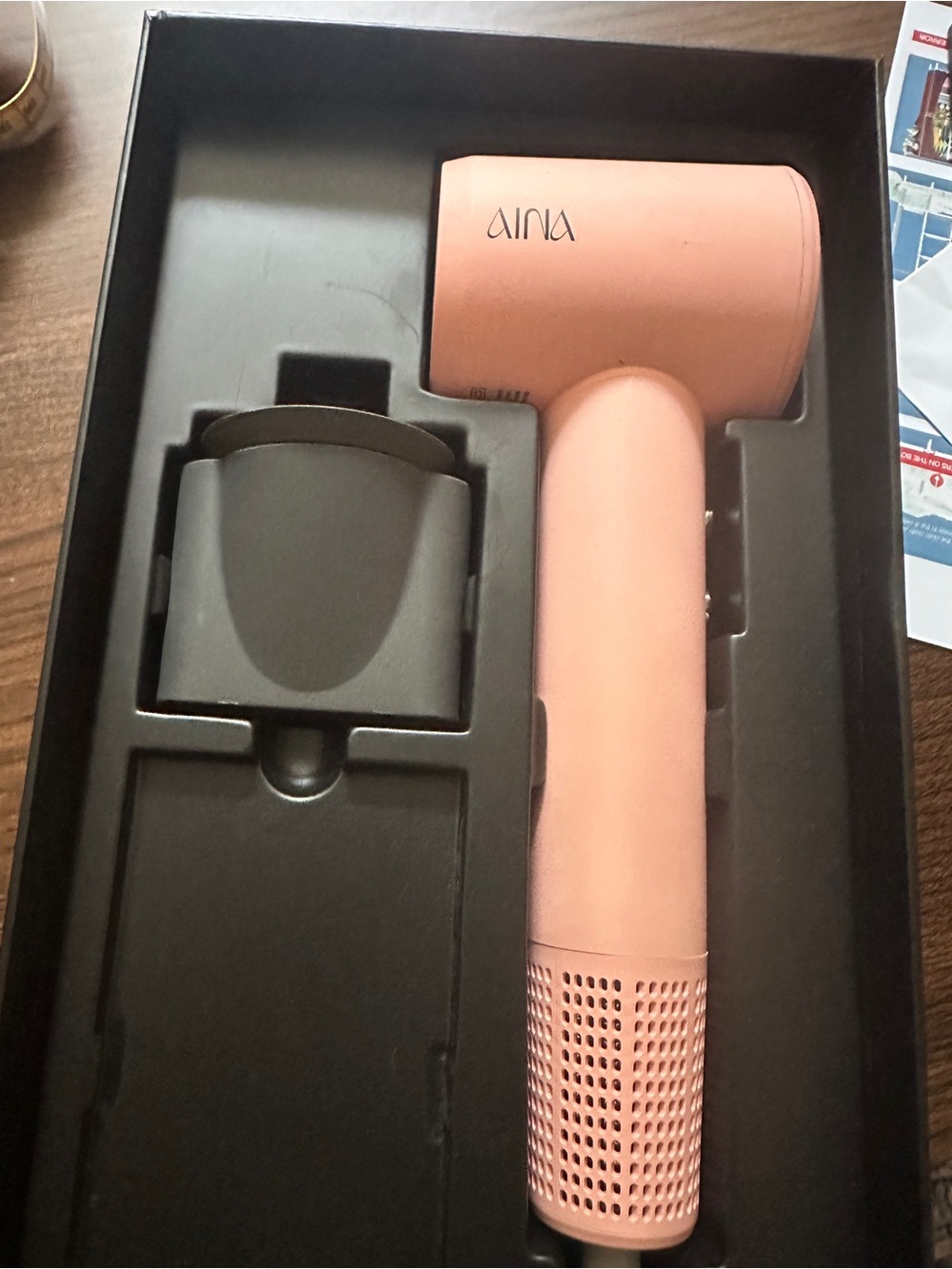 Ina Pink Compact Hair Dryer with Concentrator Nozzle